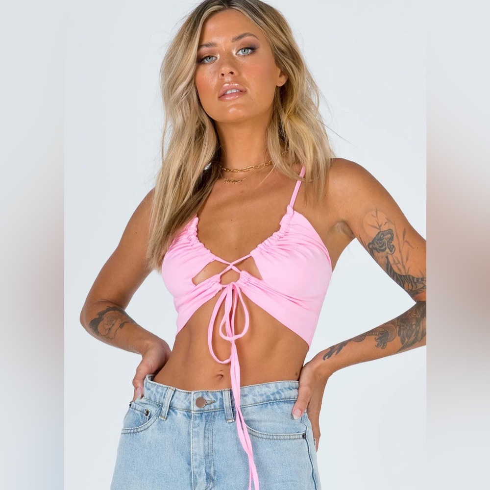 Princess Polly Sin City Cropped Top in Pink